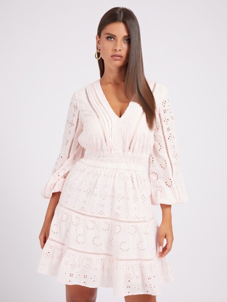 Hiszem Fűzőlyuk Ruha Rózsaszín