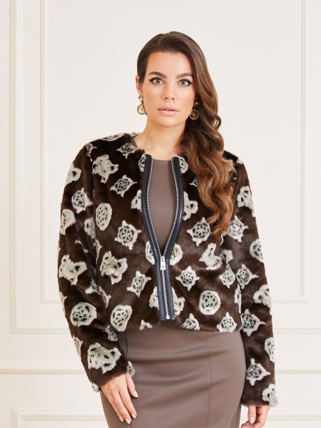 Hiszem Barna Rövid Műszőrme Kabát