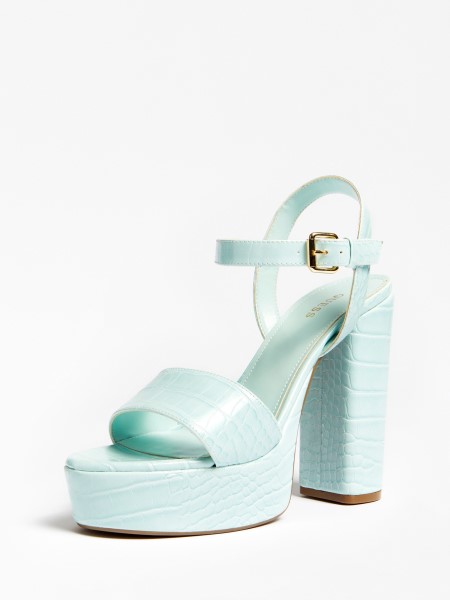 Hiszem Gabela Croc Print Szandál Világoskék