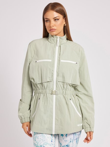 Hiszem Zöld Elülső Zsebes Széldzseki