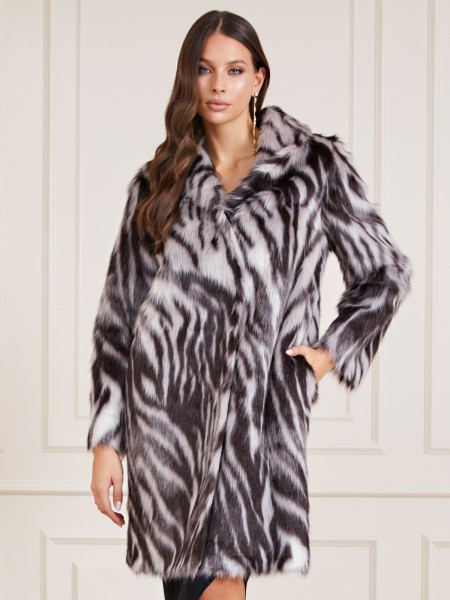 Hiszem Fekete Multi Marciano Műszőrme Kabát