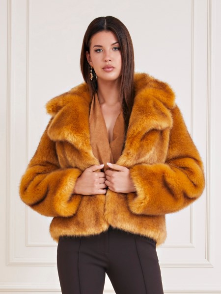 Bézs Marciano Műszőrme Kabát Hiszem