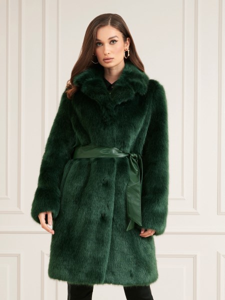 Zöld Guess Marciano Műszőrme Kabát