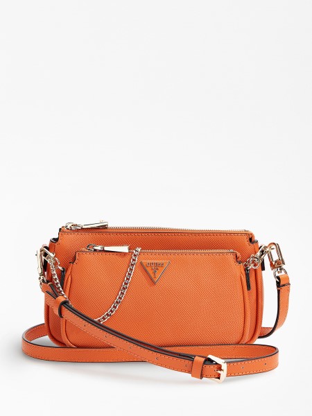 Alexie Saffiano Mini Crossbody Táska Narancssárga Tipp