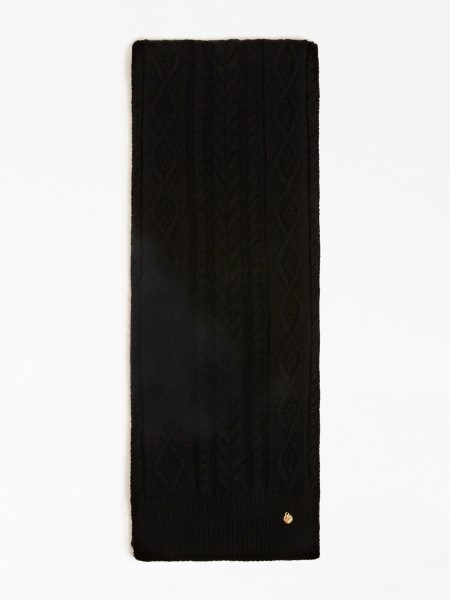 Kábel Kötött Sál Fekete Hiszem