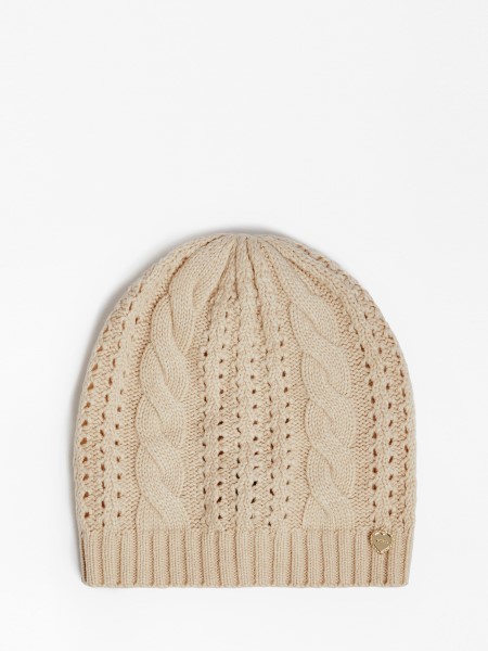 Krém Kábel Kötött Sapka Hiszem