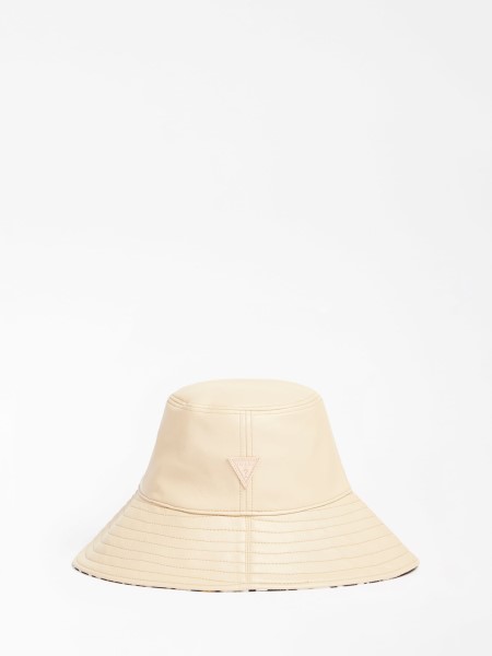 Bézs Műbőr Vödörkalap Tipp