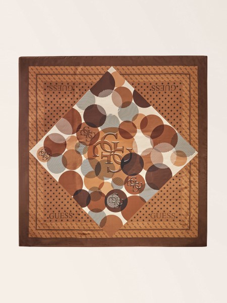 Barna Geometrikus Mintás Selyem Nyakkendő Találgatás