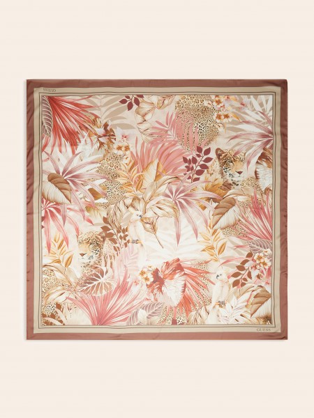 Hiszem Virágmintás Foulard Rózsaszín