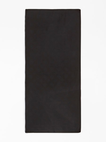 Fekete 4g Bazsarózsa Logó Jacquard Sál Tipp