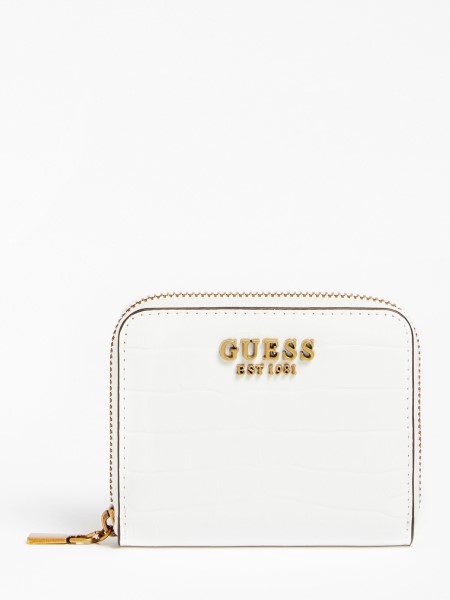 Fehér Babér Croc Nyomtatás Mini Pénztárca Találgatás