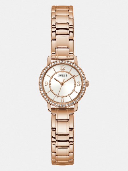 Rose Gold Guess Kristály Analóg óra