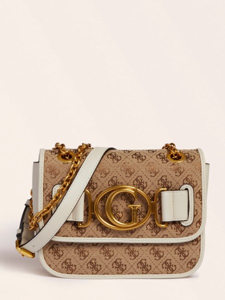Guess Aileen 4g Logós Crossbody Táska Fehér