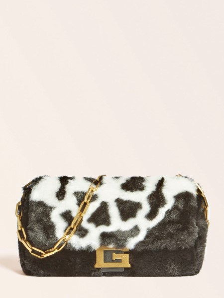 Helma Műszőrme Crossbody Hiszem Fekete