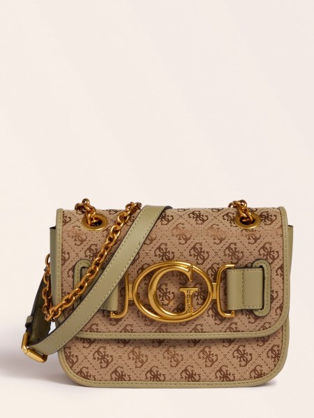 Guess Aileen 4g Logó Crossbody Táska Zöld