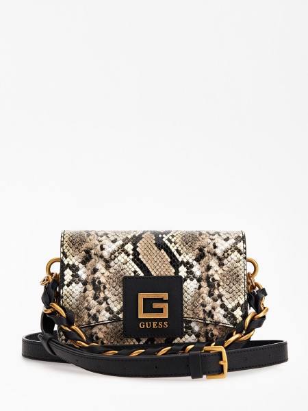 Alva Python-print Mini Crossbody Guess Multi Bézs