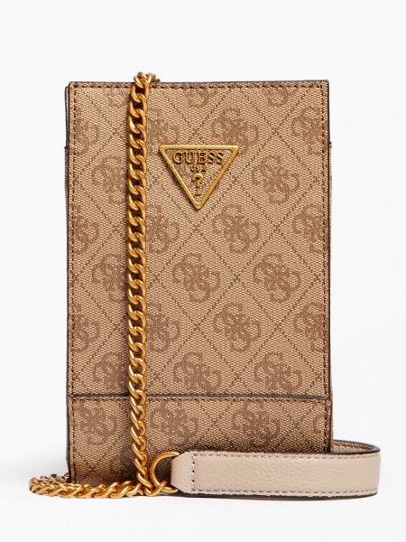 Noelle 4g ​​logos Mini Crossbody Táska Barna Tipp