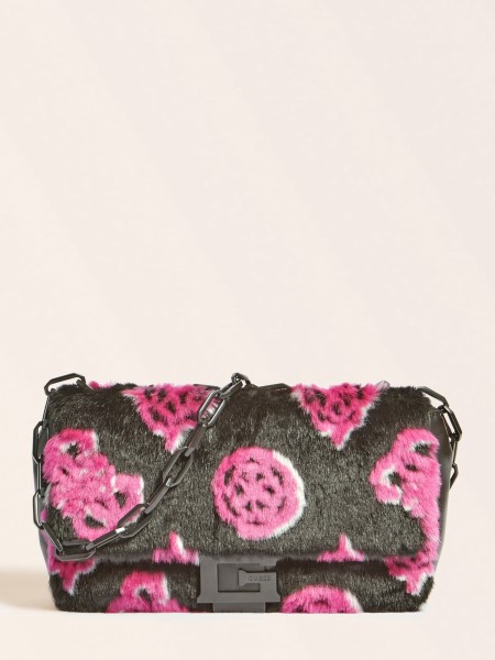 Hiszem, Fekete Multi Helma Műszőrme Crossbody