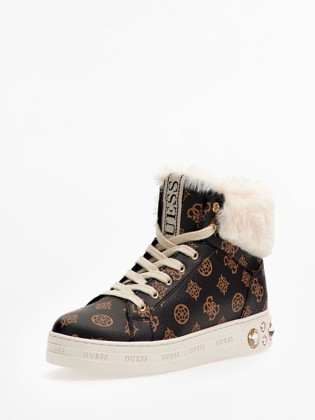 Műszőrme Ruke Magasszárú Tornacipő Barna Tipp