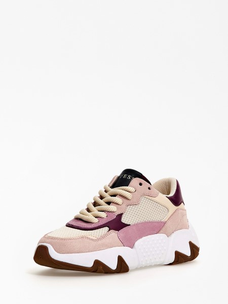 Több Rózsaszín Aranyszínű Velúrbetétes Futócipő Tipp