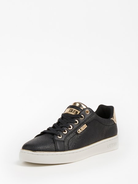 Fekete Guess Beckie Dombornyomott 4g Logós Tornacipő