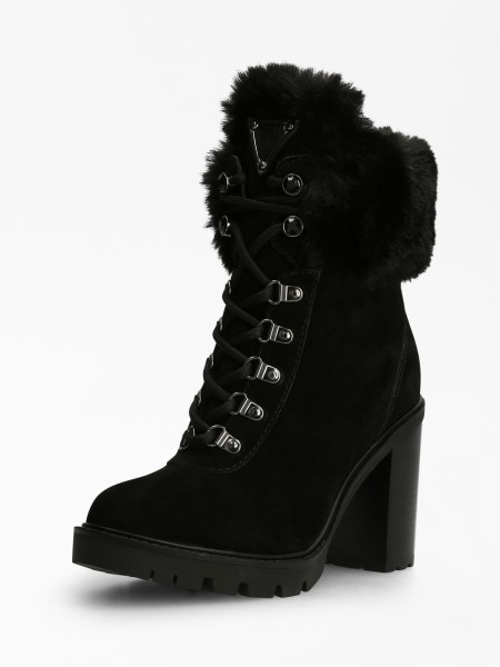 Fekete Gelyn Valódi Bőr Bokacsizma Tipp