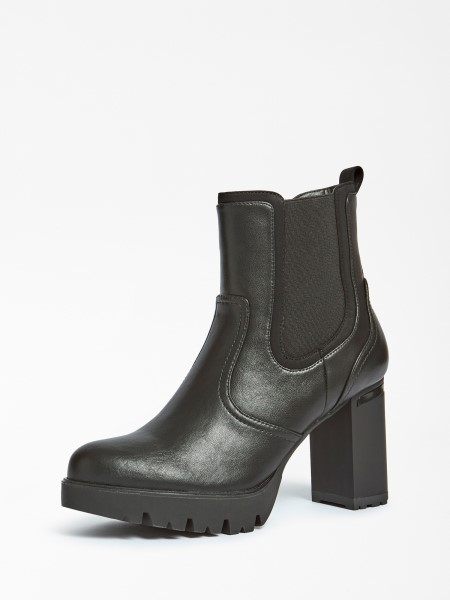 Sabina Valódi Bőr Bokacsizma Fekete Tipp