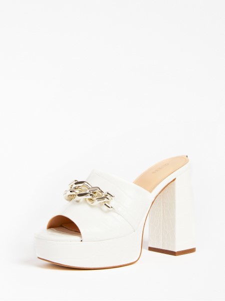 Hiszem Fehér Xanthe Croc-print Klumpa