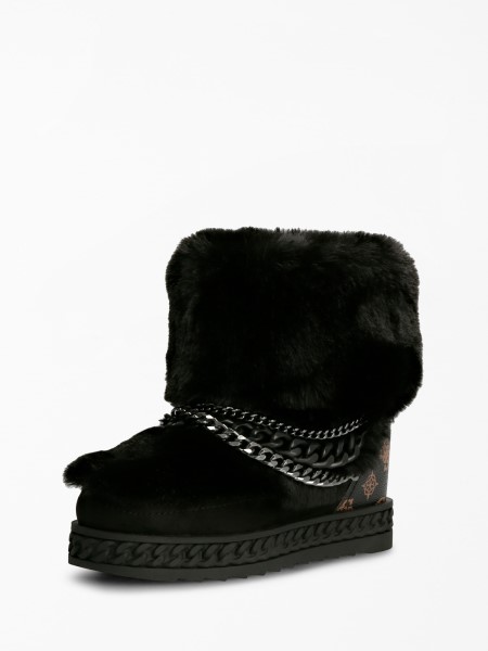 Barna Tipp Hasana Műszőrme Bokacsizma