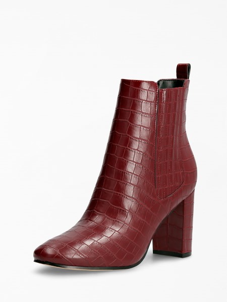 Hiszem Kaelyn Croc Print Bootie Piros