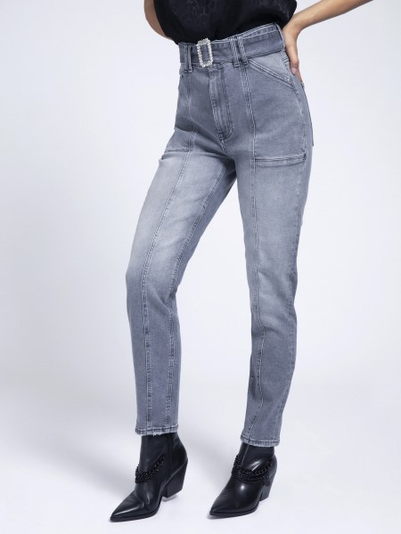 Laza Szabású ékszeröv Farmer Kitalálni Szürke