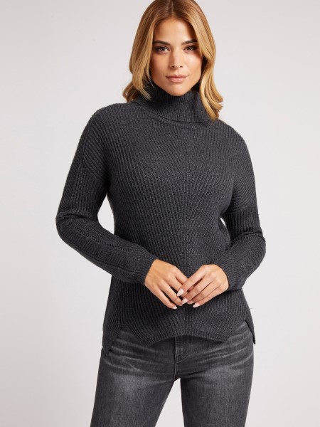 Kék Teknős Nyakú Pulóver Hiszem