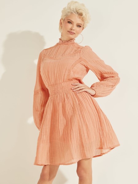 Hiszem Világos Rózsaszín Pamut Keverék Ruha