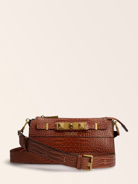 Hiszem Raffie Croc Print Mini Crossbody Barna