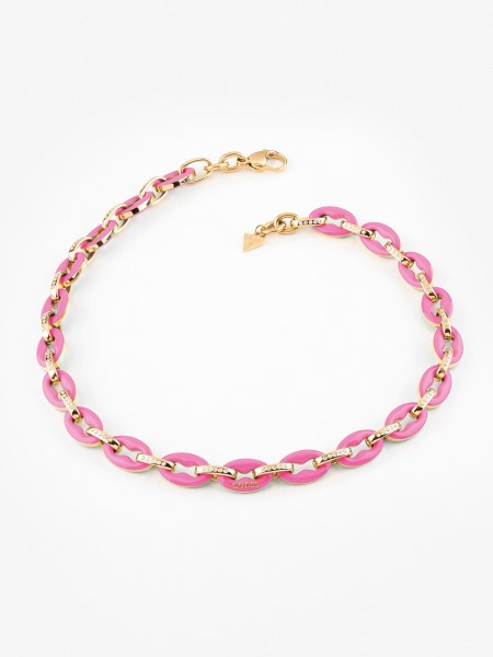 Rózsaszín Guess Pop Links Nyaklánc