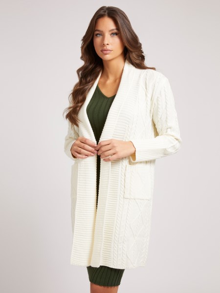Hiszem Gyapjú Keverék Kardigán Fehér