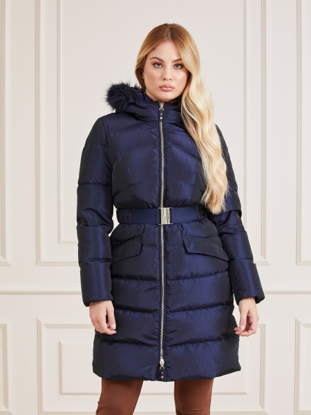 Hiszem, Kék Marciano Igazi Toll Szatén Kabát