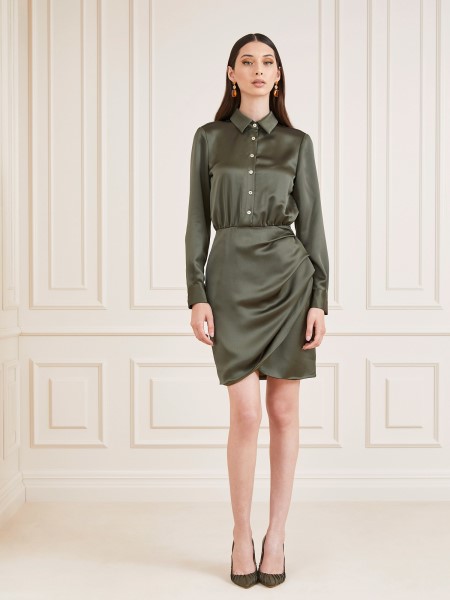 Gondolom Zöld Marciano Szatén Ruha