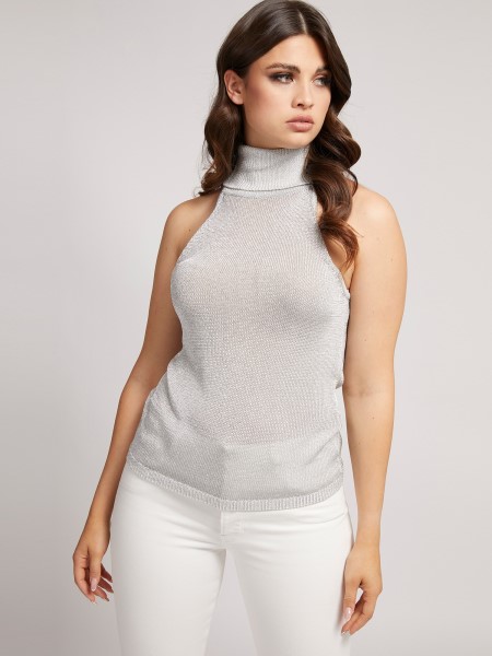 Hiszem Ezüst Arany Hatású áttetsző Pulóver