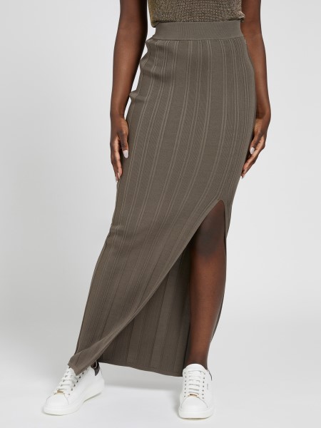 Hosszú Szoknya Hasíték Tipp Zöld