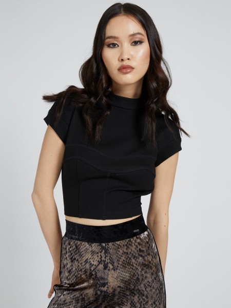 Fekete Pont Kötött Levágott Felső Tipp