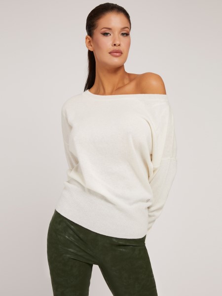 Cachemere Keverék Pulóver Hiszem Fehér