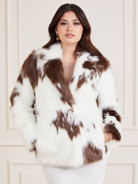 Marciano Műszőrme Kabát Fehér Multi Guess