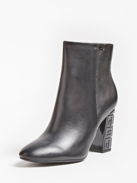 Hiszem Lariah Valódi Bőr Bokacsizma Fekete