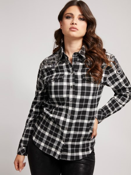 Hiszem Kockás Ing Fekete Multi