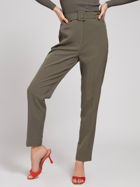 Hiszem Cigaretta Láb öves Nadrág Zöld