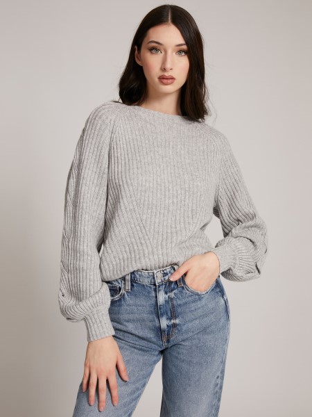 Borda Gyapjú Keverék Pulóver Szürke Több Tipp