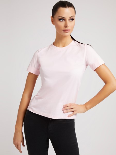 Hiszem Rózsaszín Elülső Mintás Póló