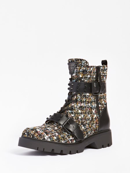 Fehér Multi Rodeta Tweed Harci Csizma Találgatás