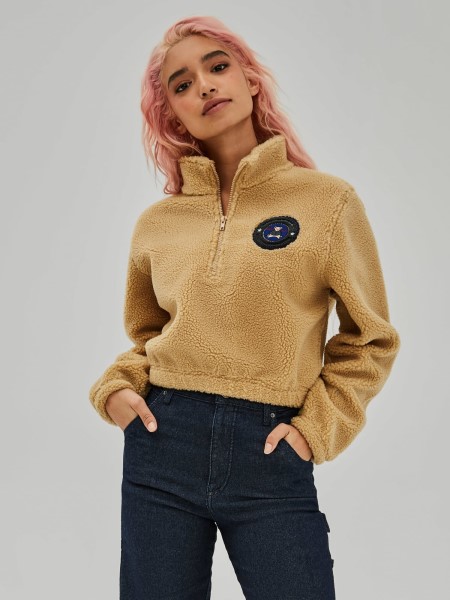 Hiszem, Elülső Logós Termés Pulóver Bézs